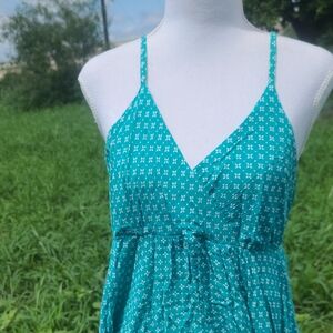 Shoreline Teal Printed Maxi Dress